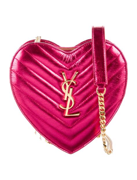 ysl love heart chain bag|A Closer Look: Yves Saint Laurent Love Heart Chain Bag.